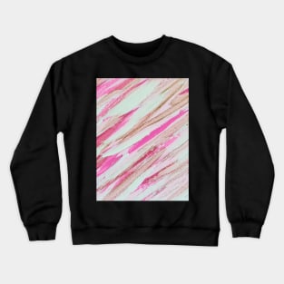 Pink and Gold Streaks Crewneck Sweatshirt